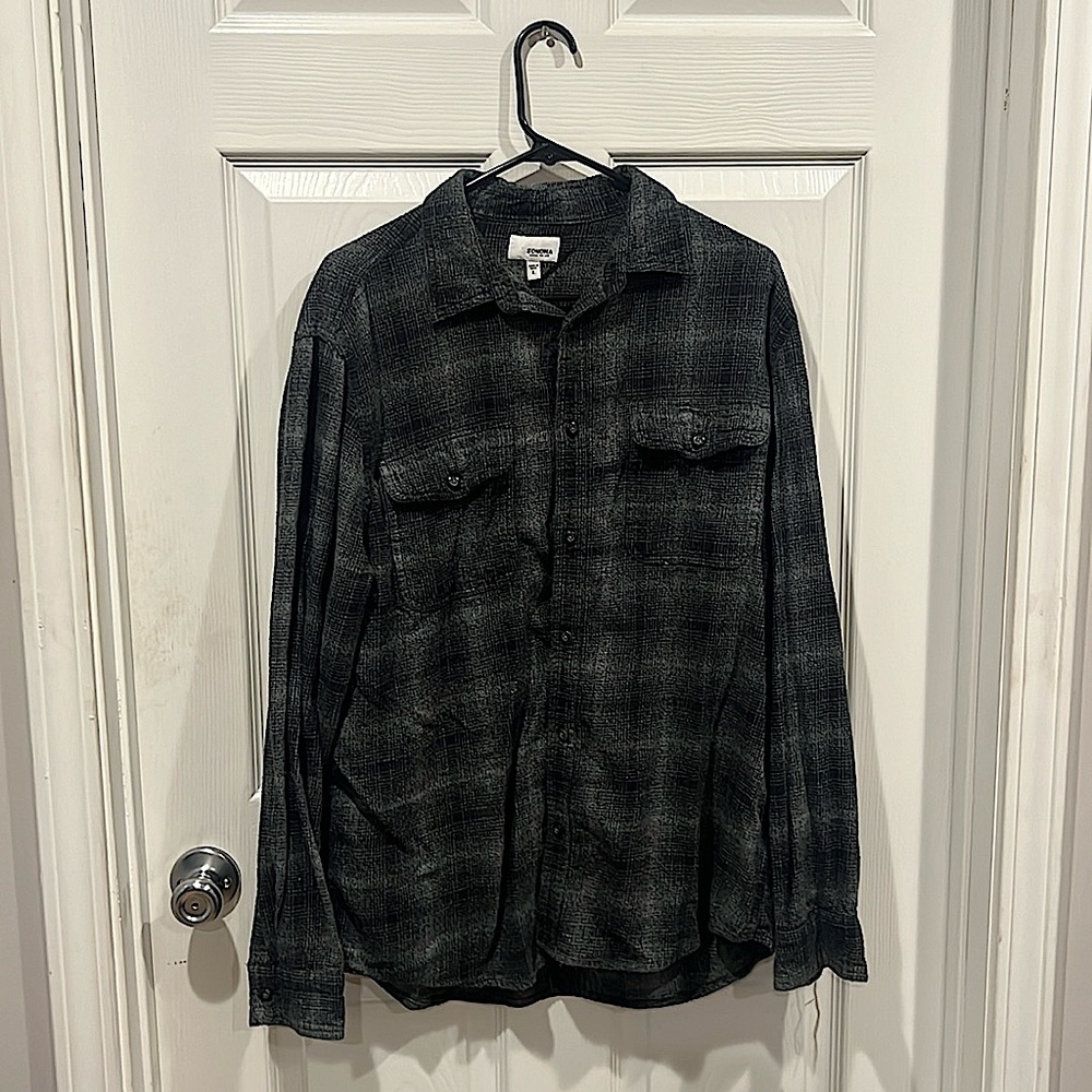 Blackish-grey Sonoma flannel size large
